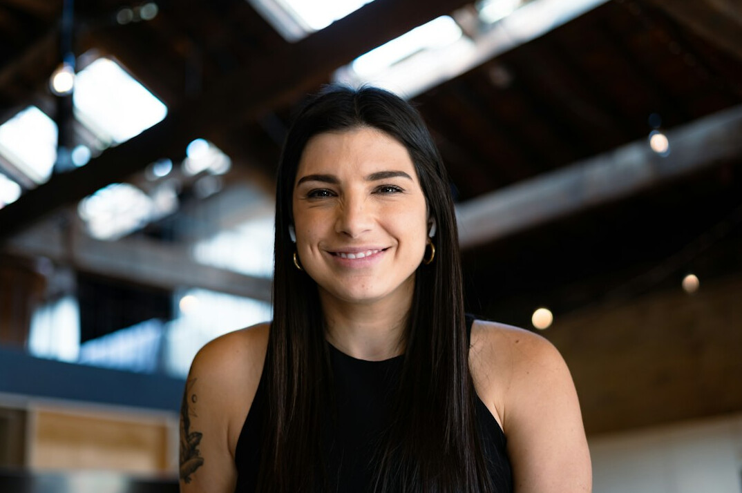 confident person smiling